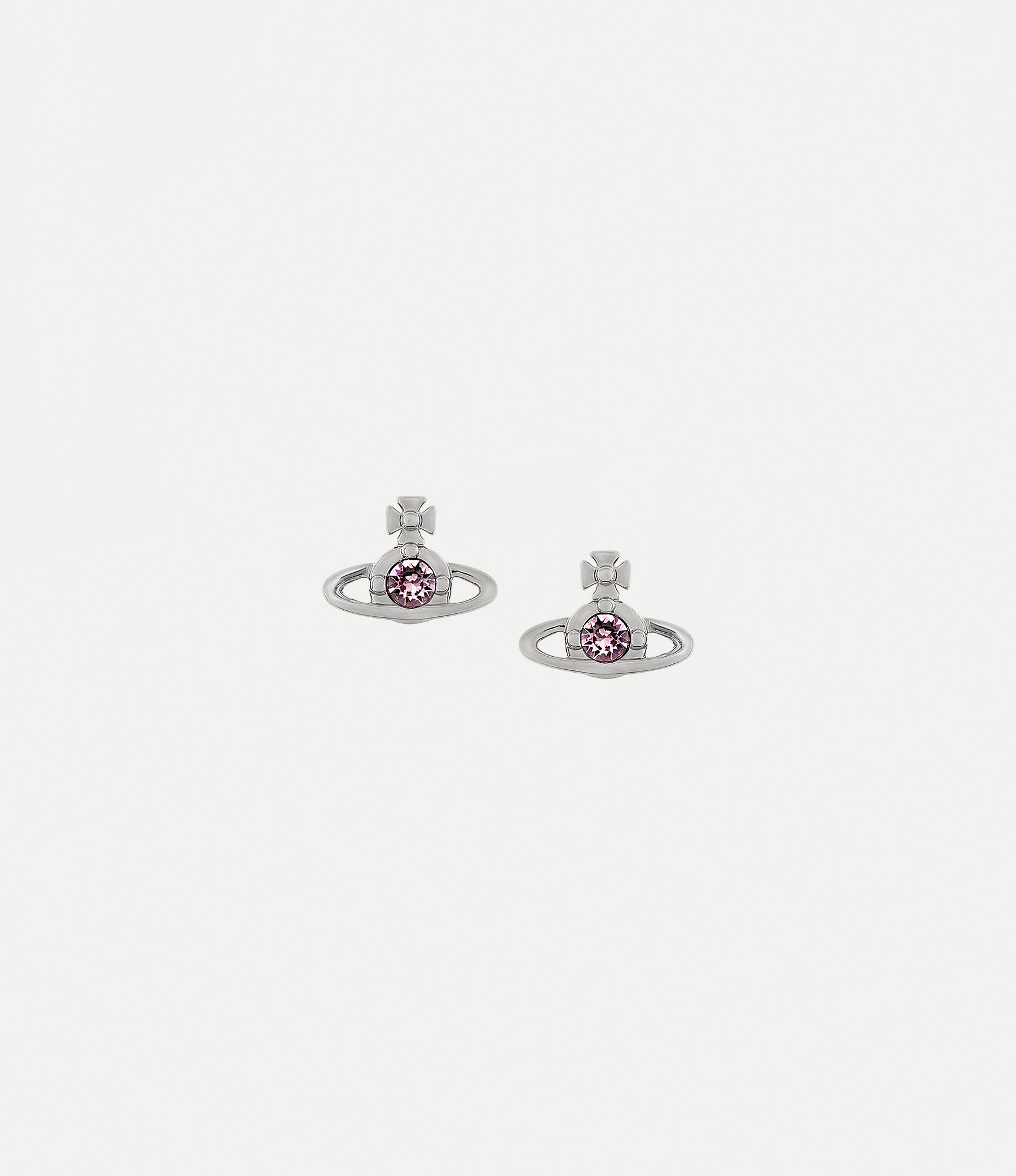 Nano Solitaire Earrings in platinum-iris-light-purple-crystal