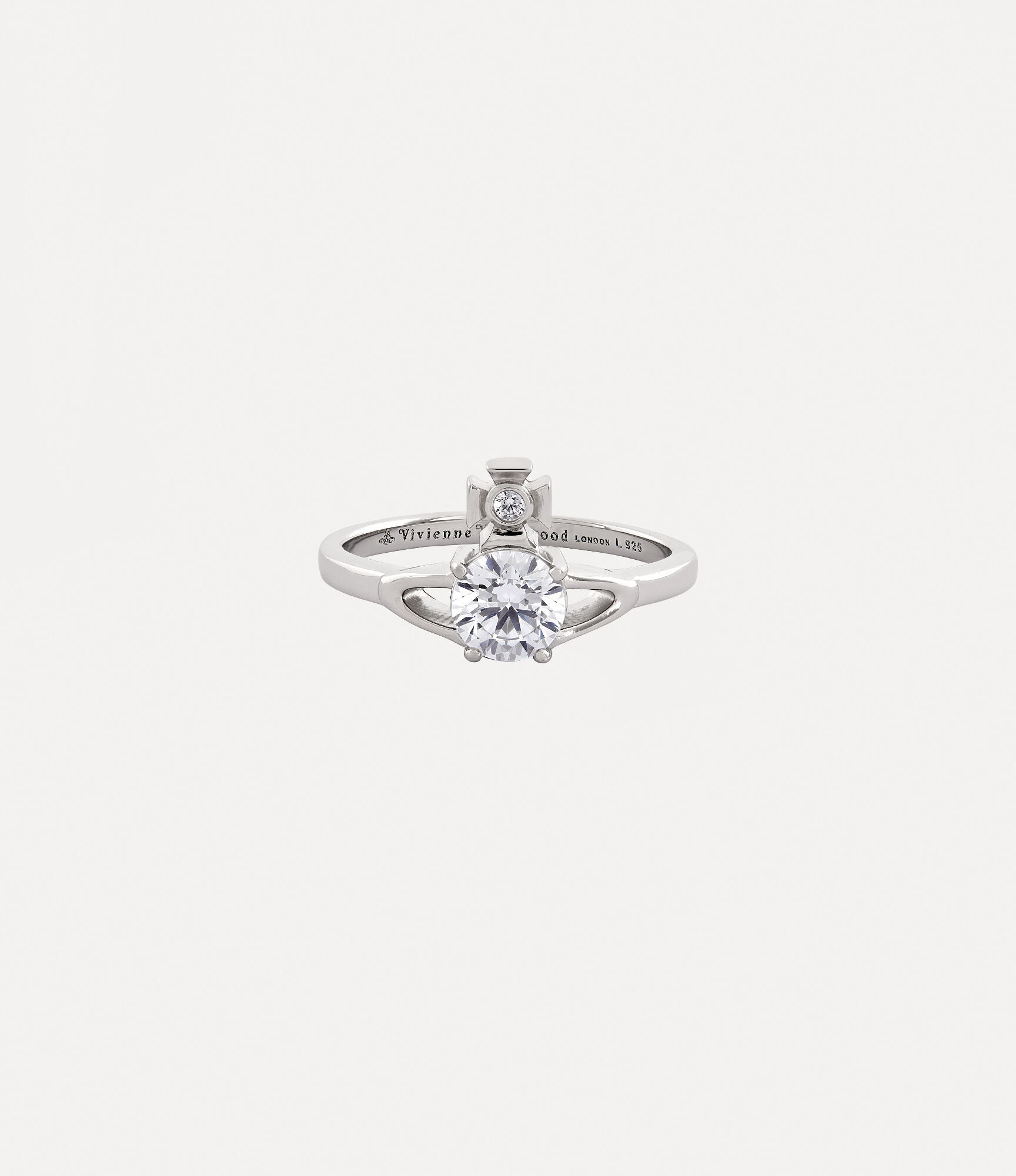 Reina Petite Ring in PLATINUM-WHITE-CZ | Vivienne Westwood®
