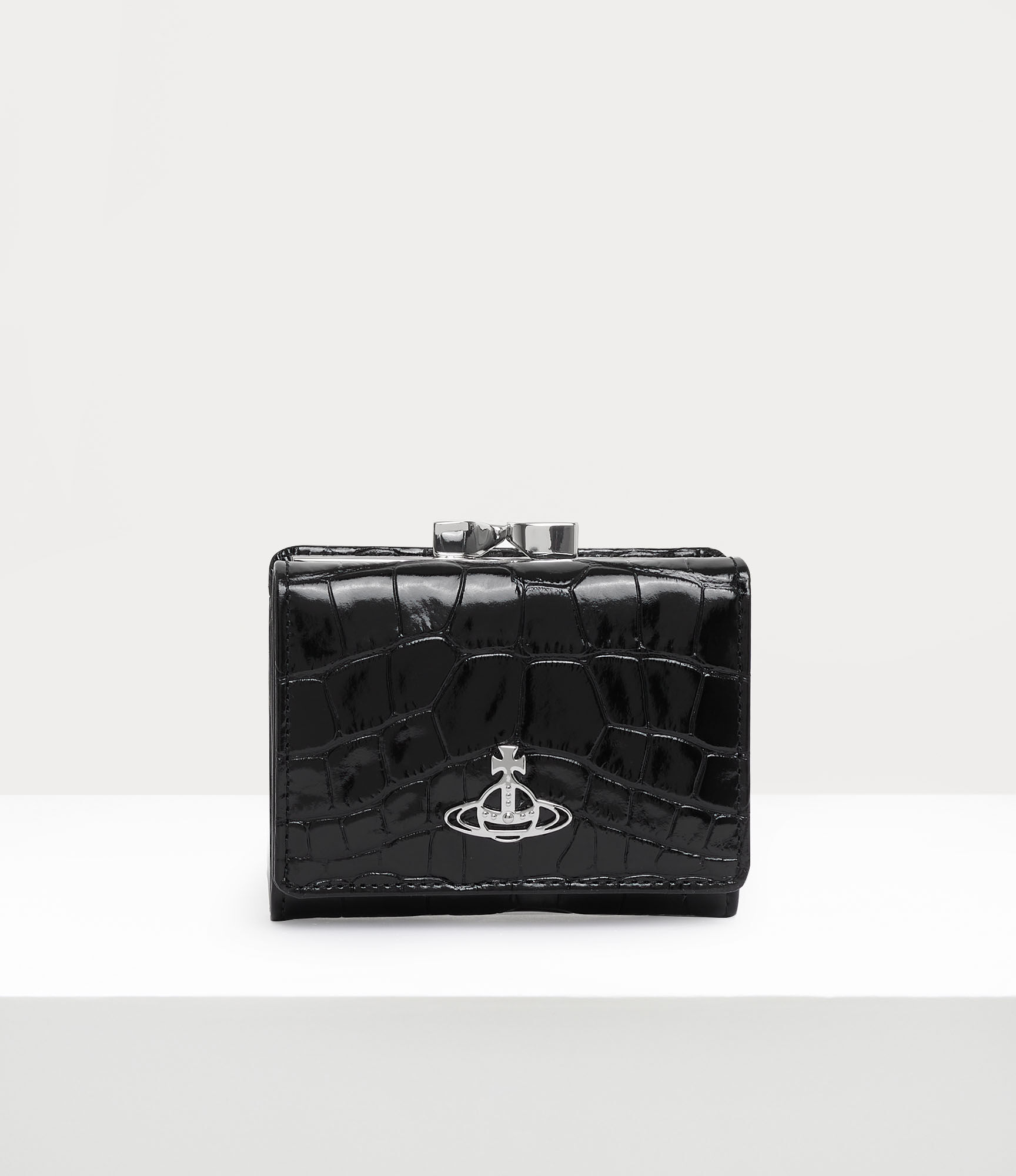 Crocodile Small Frame Wallet（黑色） | Vivienne Westwood®