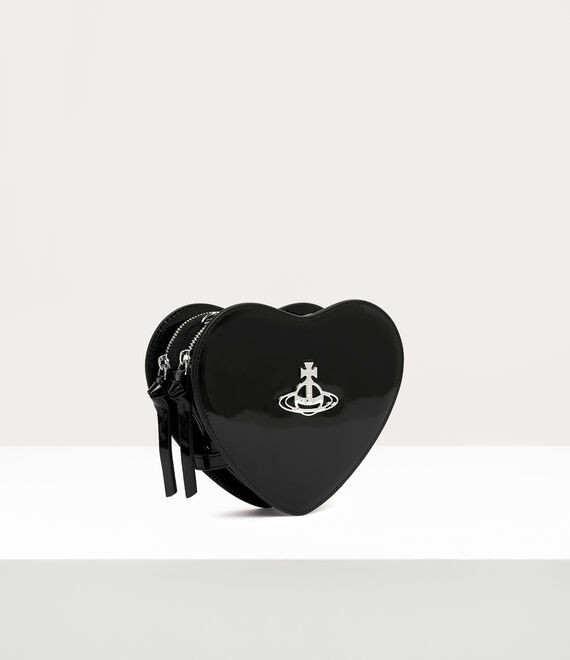 Louise Heart Crossbody Bag in black