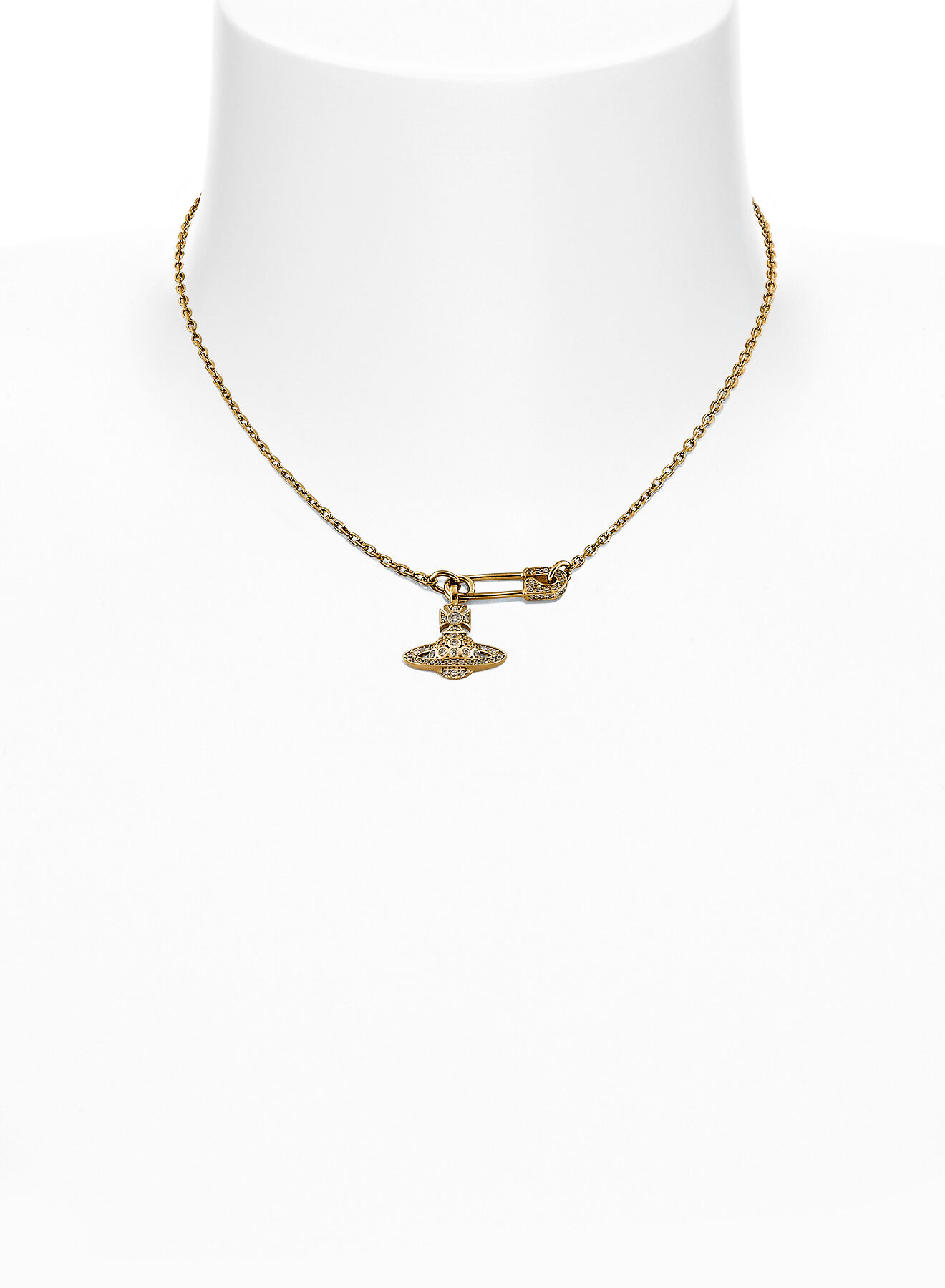 Lucrece Pendant Necklace in GOLD-White-CZ | Vivienne Westwood®
