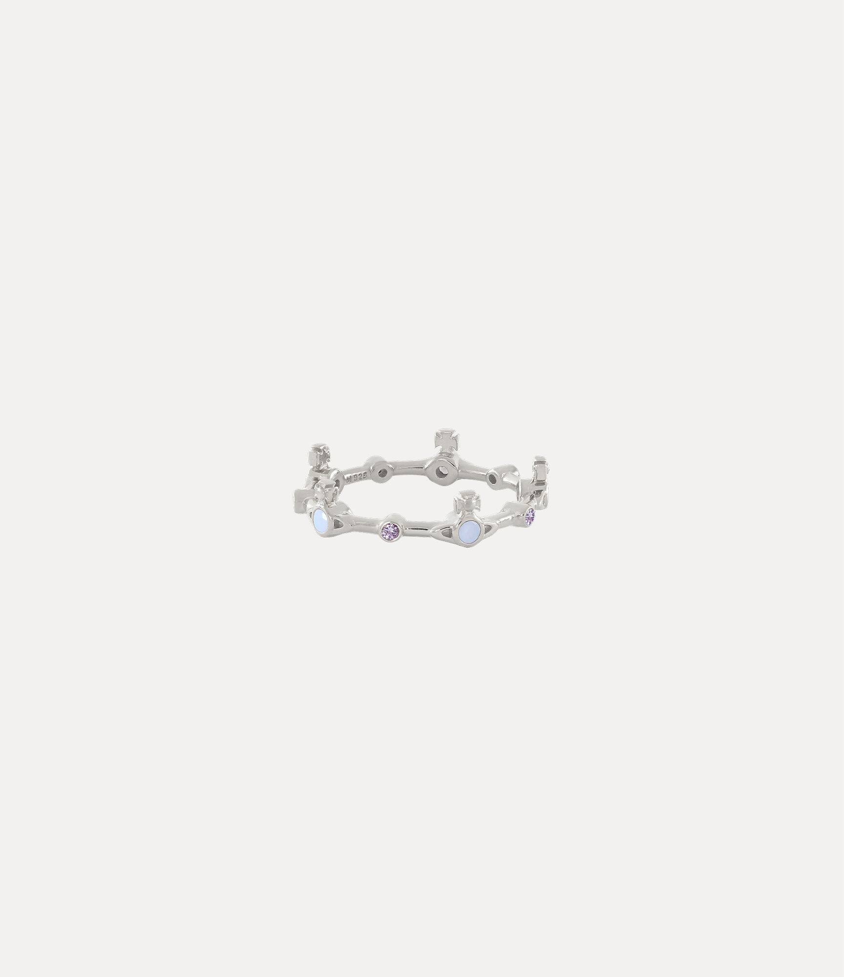 Felicia Ring in PLATINUM-MILKY-BLUE-LAVENDER-CZ | Vivienne Westwood®