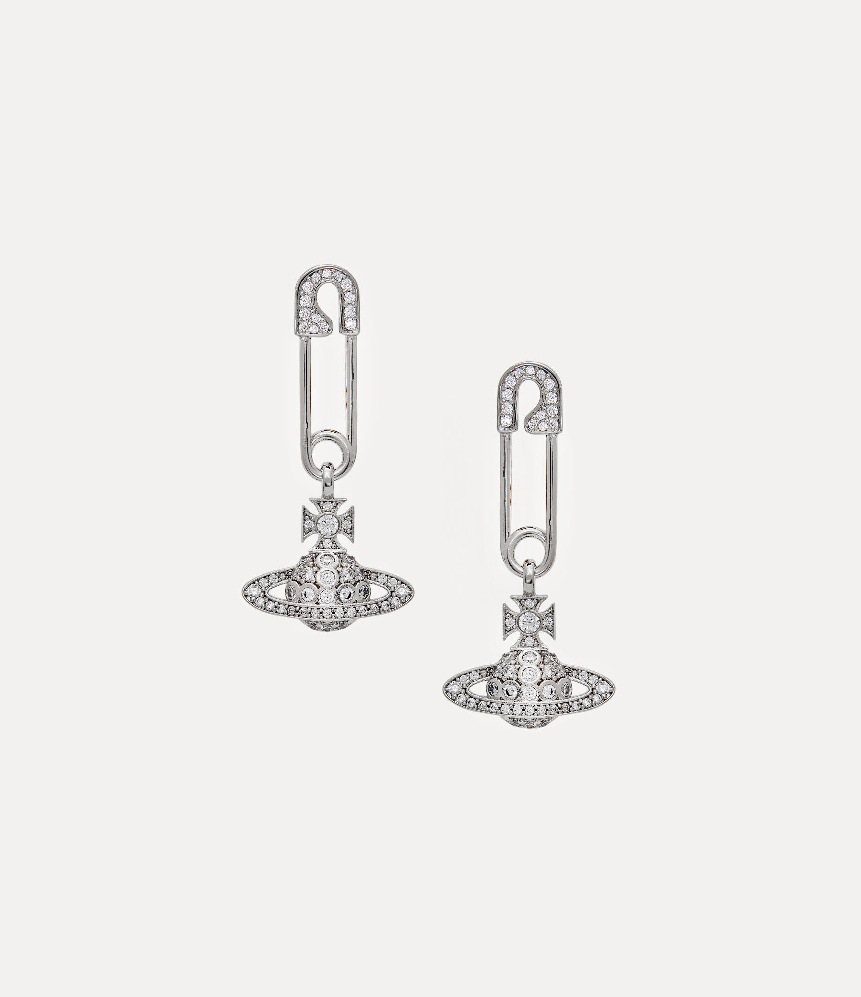 Lucrece Earrings in PLATINUM-WHITE-CZ | Vivienne Westwood®