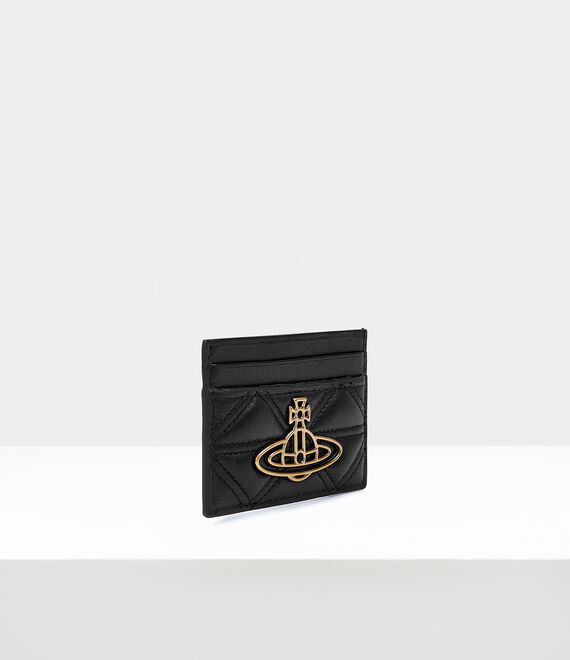Shop Vivienne Westwood Quil Nappa Card Holder Quilted Nappa Black One Size Unisex