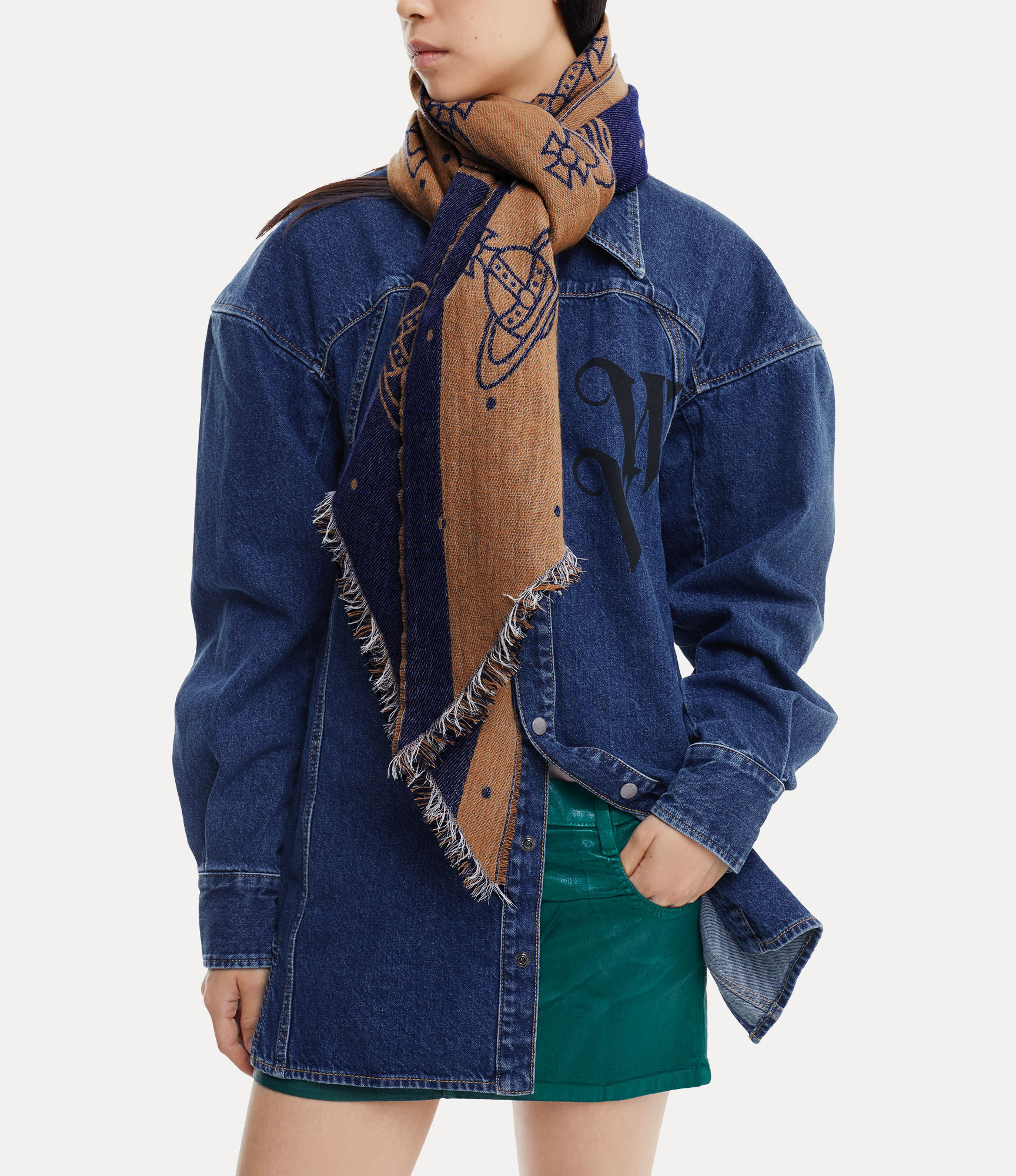 Two Point Scarf in blue | Vivienne Westwood®