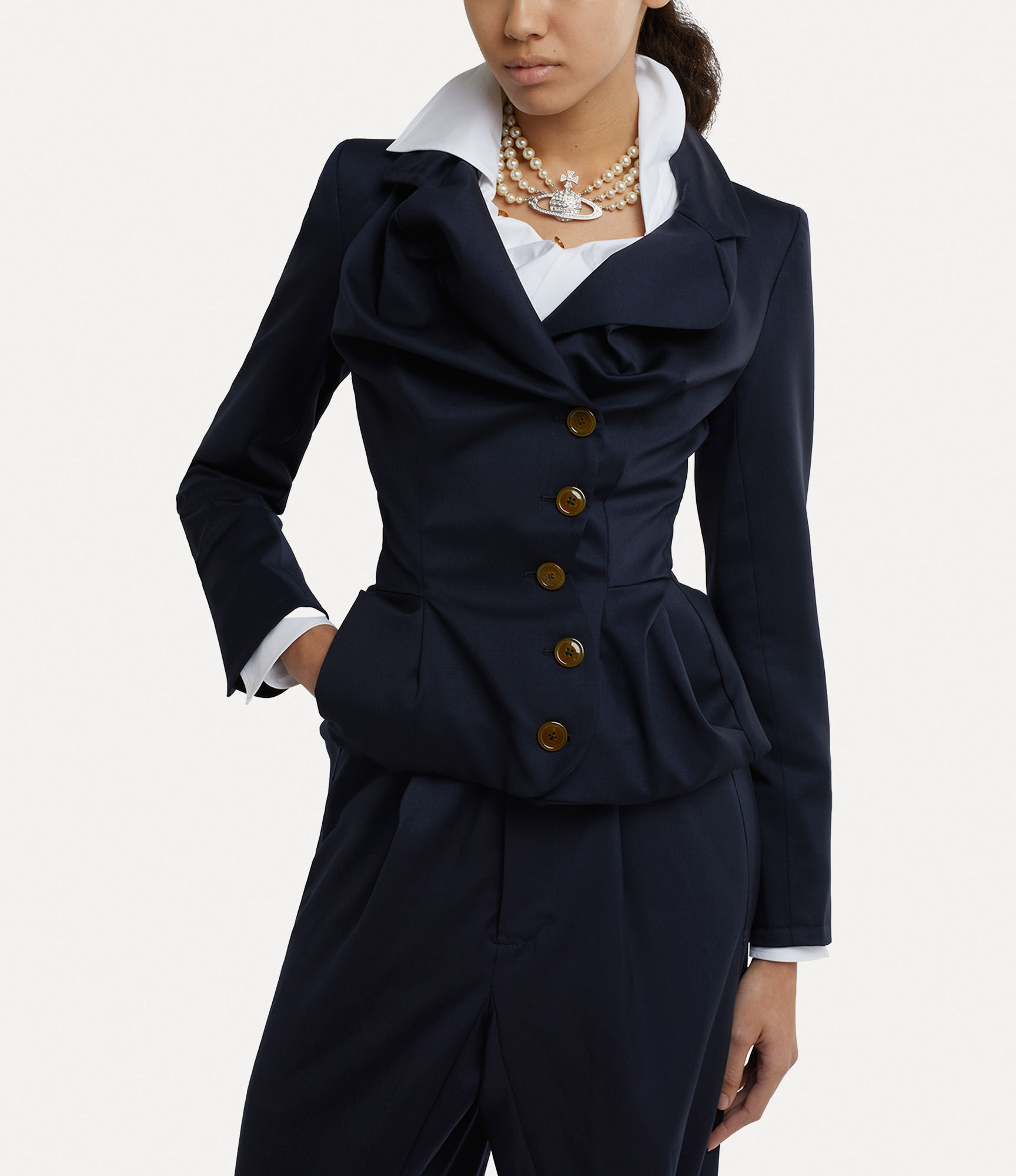 Drunken Tailored Jacket in NAVY | Vivienne Westwood®