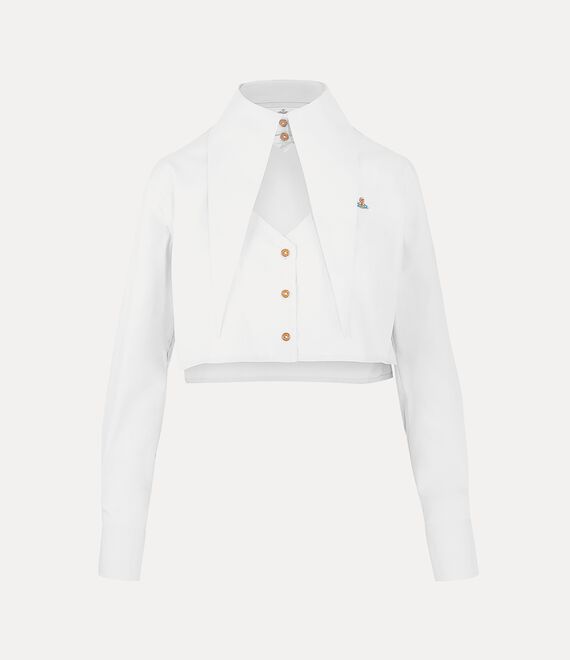 Vivienne Westwood Cut Off Heart Shirt In White