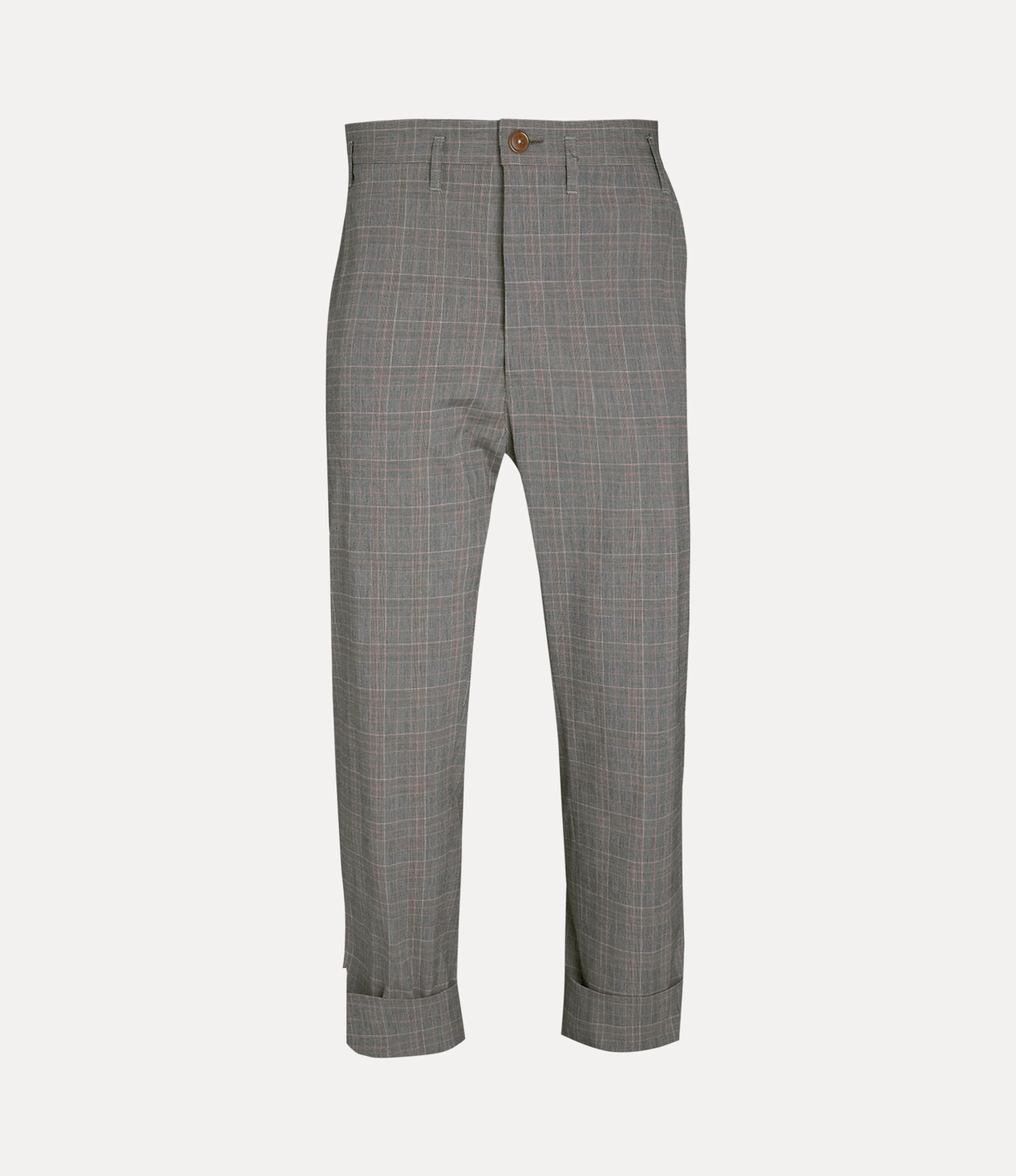 Cropped Check Wool Tailored Trousers in Flax - Women | Burberry® Official