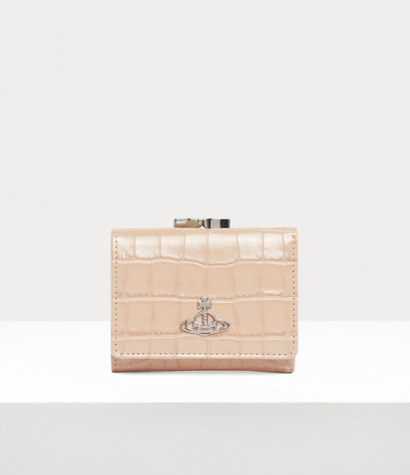 Crocodile Small Frame Wallet in CREAM | Vivienne Westwood®