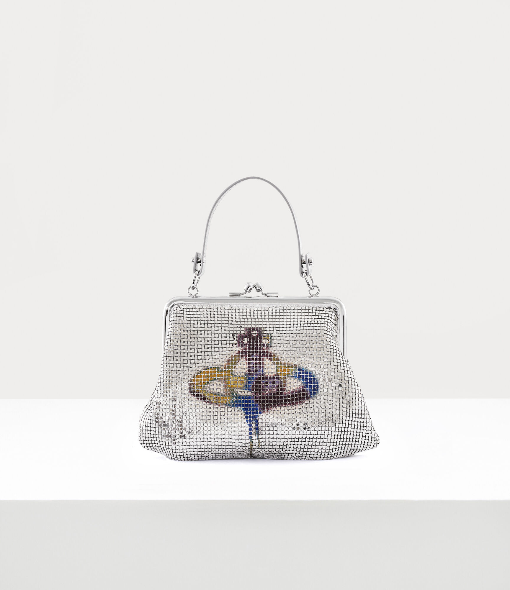 Granny Frame Purse in SILVER-MULTI-ORB | Vivienne Westwood®