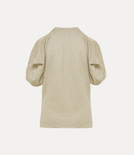 GenesinlifeShops Netherlands - shirt à manches courtes H et M en taille XS  Versace - Beige T - Sequinned T-Shirt Slogan Cotton