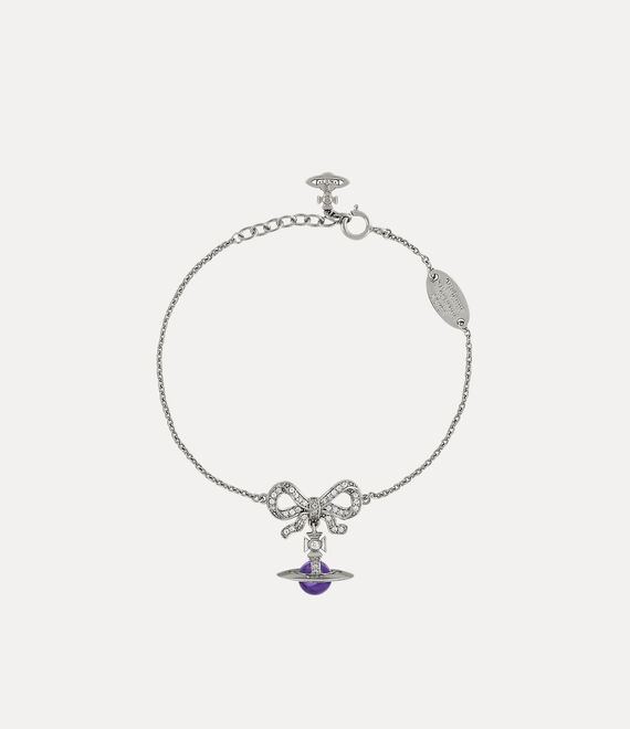 Octavie Bracelet in PLATINUM-WHITE-LAVENDER-CZ | Vivienne Westwood®