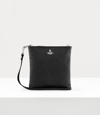 Vivienne Westwood Black Saffiano Crossbody Bag