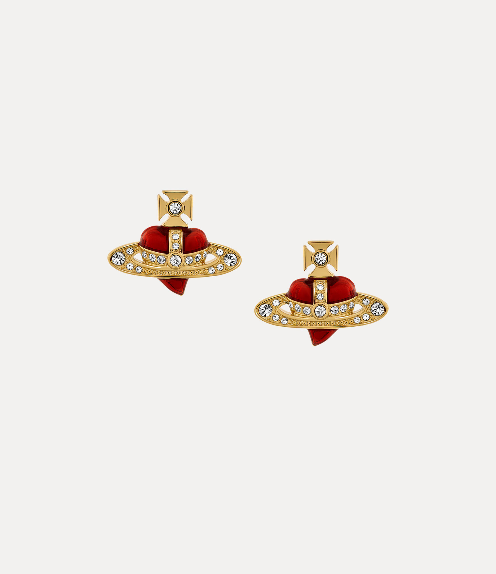 Vivienne Westwood Rose Gold Mayfair Bas Relief Earrings | Grahams of Bath