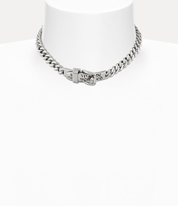 vivienne westwood necklace orb choker black/silver