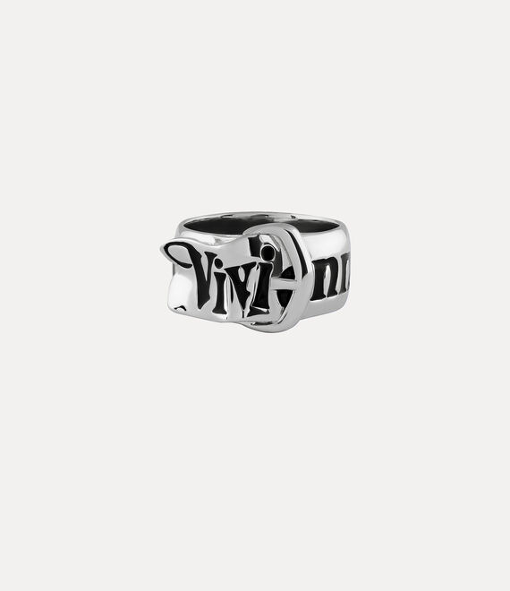 VIVIENNE WESTWOOD Women's New Belt Ring in Silver and Crystal
