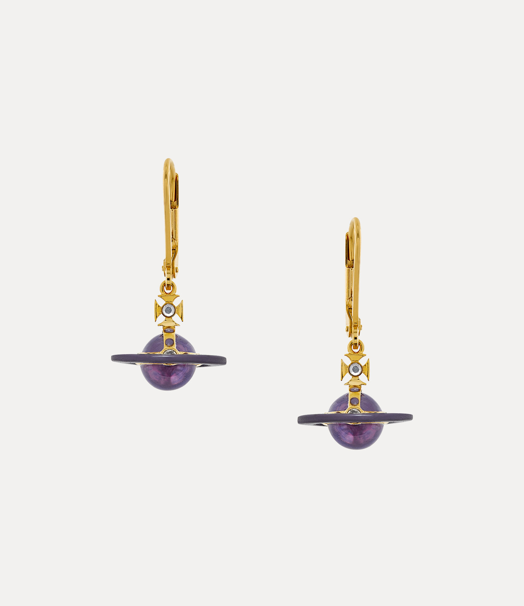 Petite Original Orb Earrings in GOLD-CRYSTAL-Crystal-LAVENDER-CZ