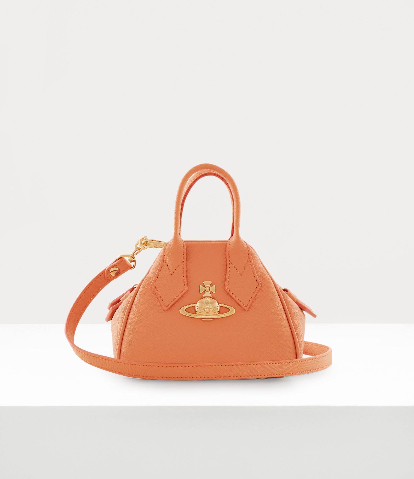 Saffiano Mini Yasmine handbag（橙色） | Vivienne Westwood®