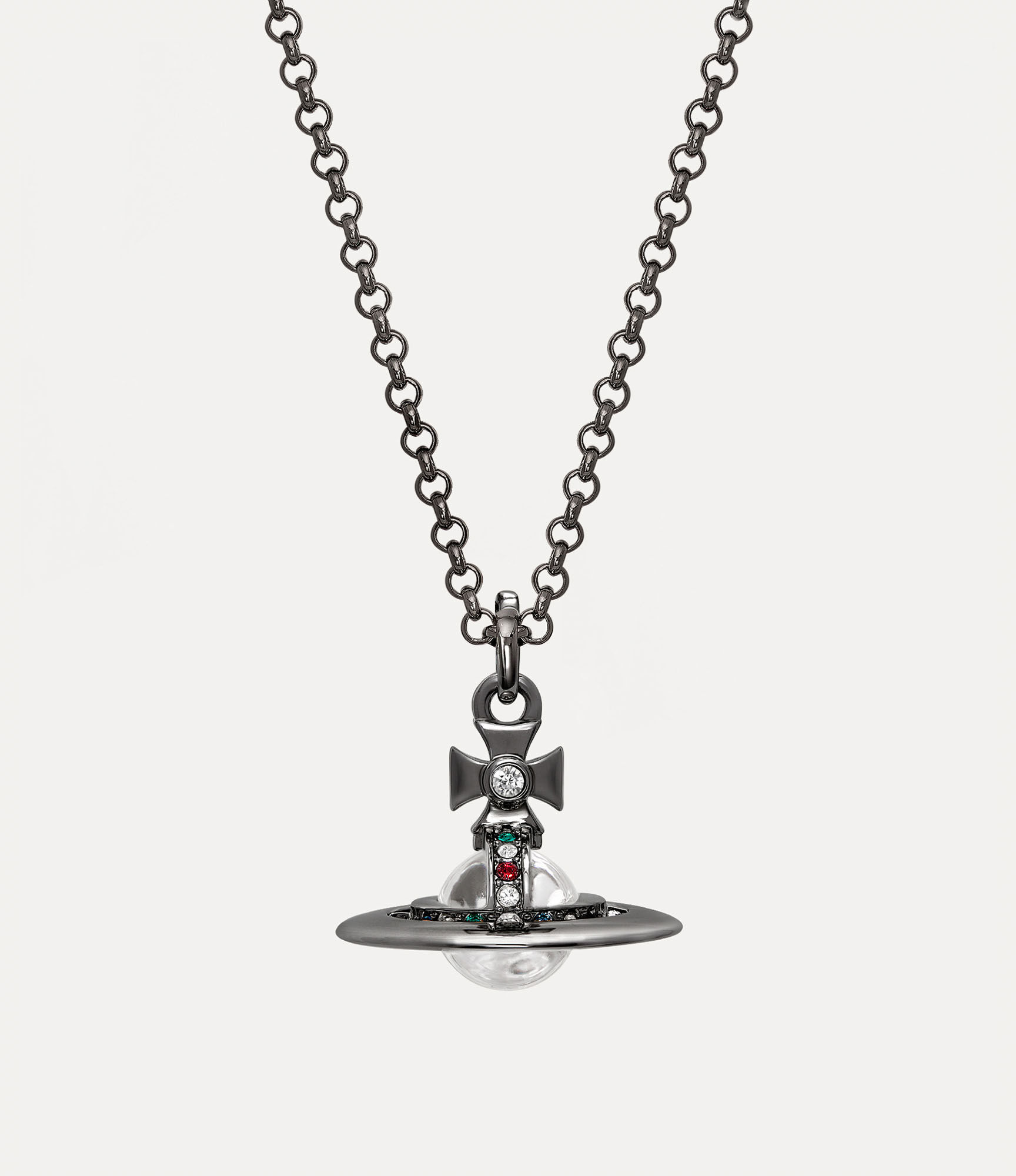 New Tiny Orb Pendant Necklace in Ruthenium | Vivienne Westwood®