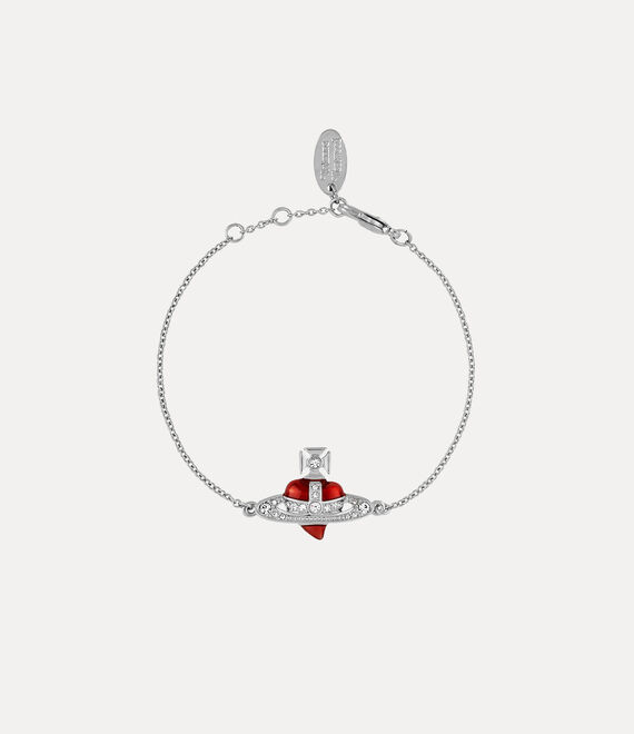 Vivienne Westwood New Diamante Heart Bracelet In White