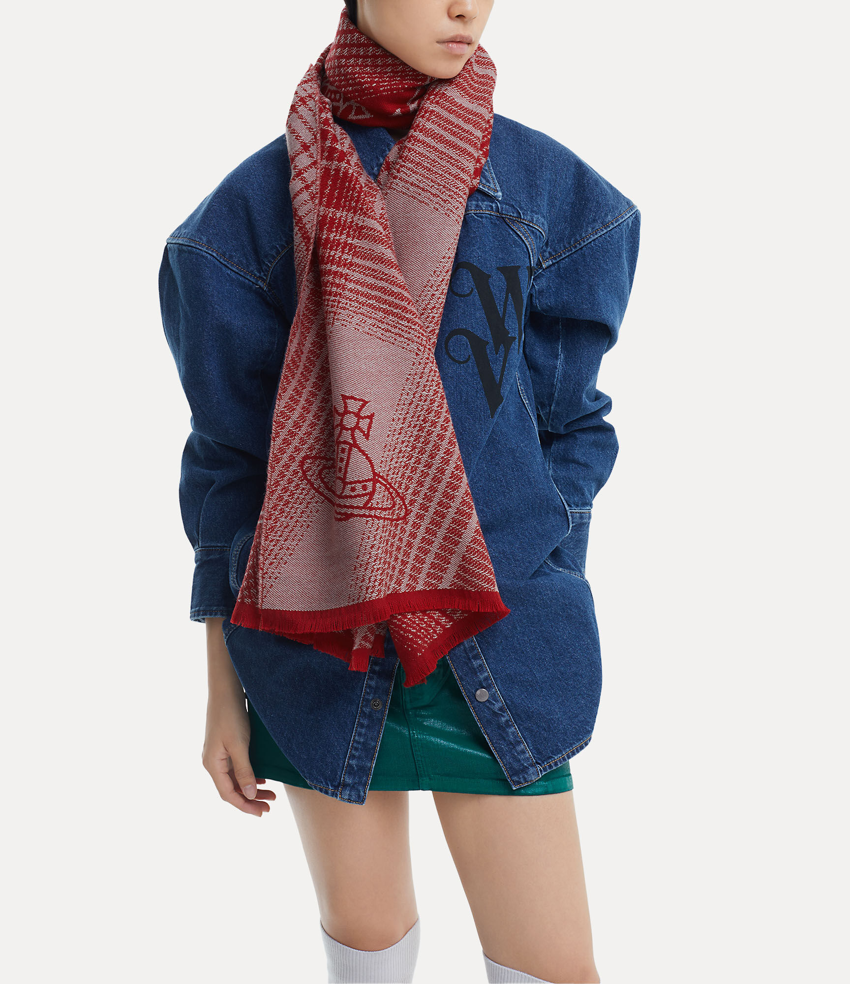 Madras Check Scarf in RED | Vivienne Westwood®