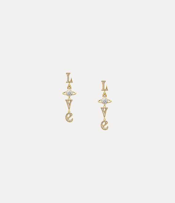 Vivienne Westwood Roderica Long Earrings In Gold