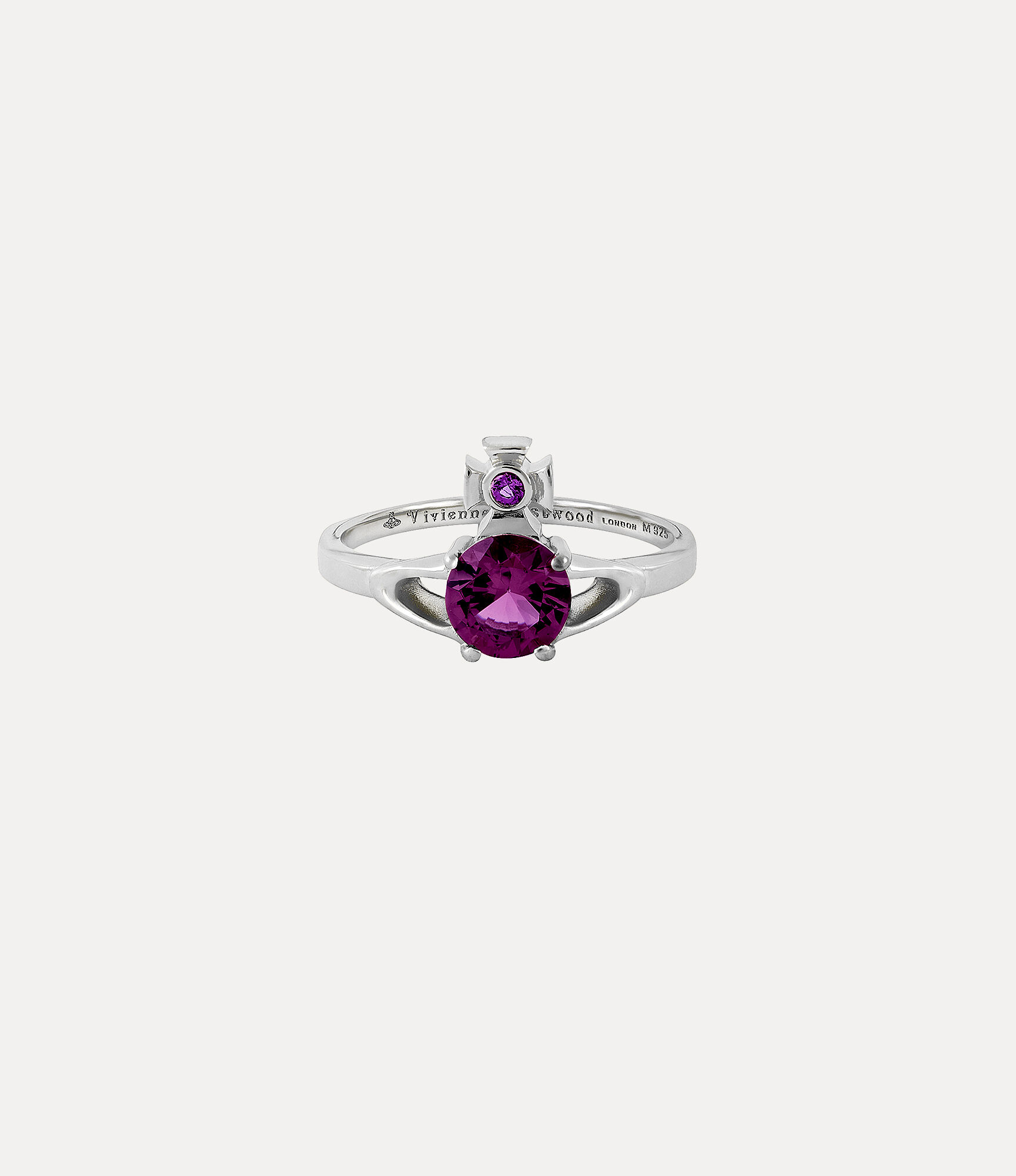 Reina Petite Ring in PLATINUM-PURPLE-CZ- | Vivienne Westwood®