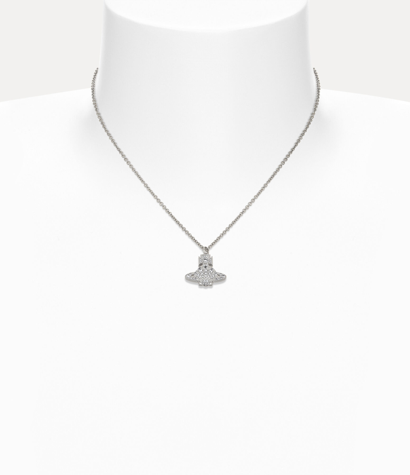 Natalina Pendant Necklace in PLATINUM-WHITE-CZ | Vivienne Westwood®