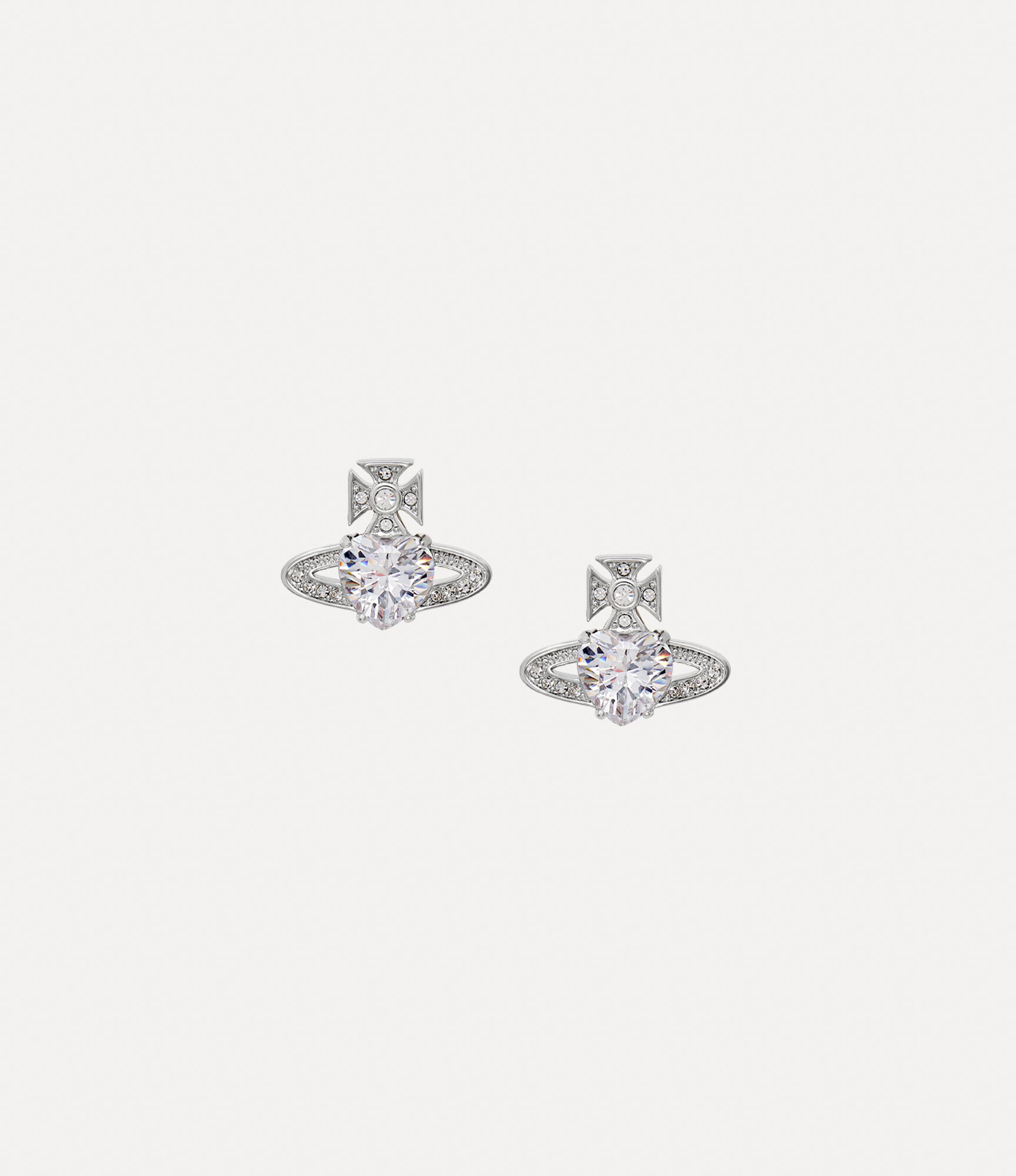 Ariella Earrings in platinum-white-cz-crystal | Vivienne Westwood®