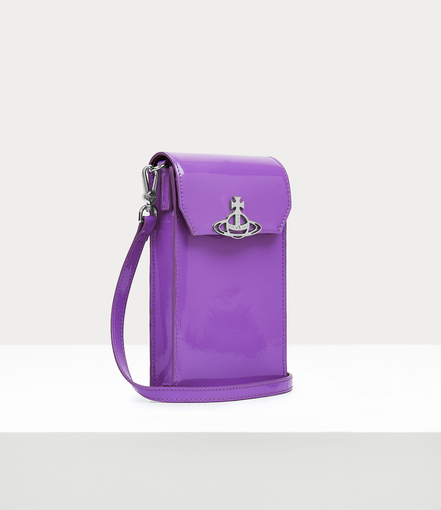 Shiny Patent Phone Bag in PURPLE | Vivienne Westwood®