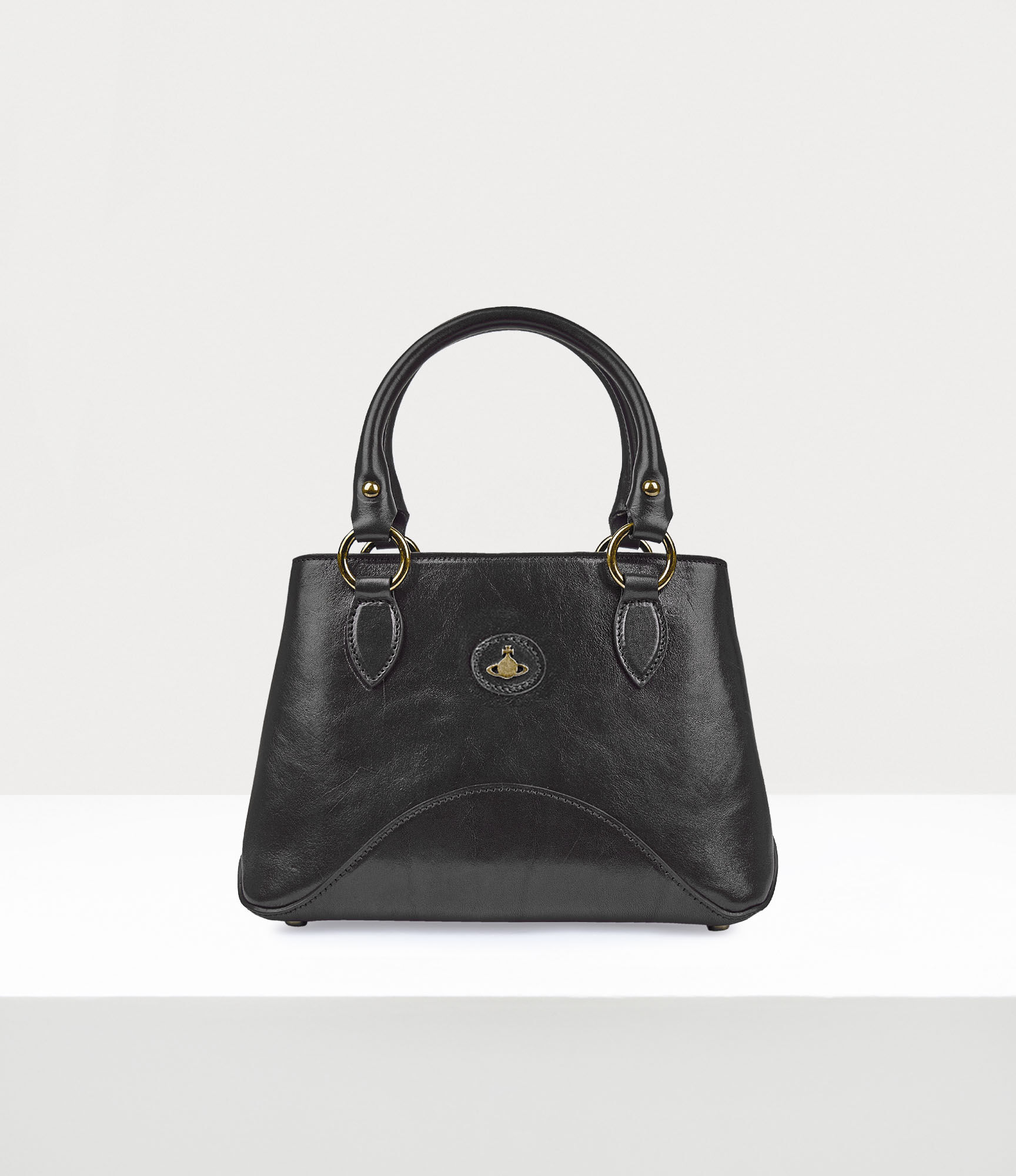 Vivienne Westwood large Kelly leather tote bag - Black
