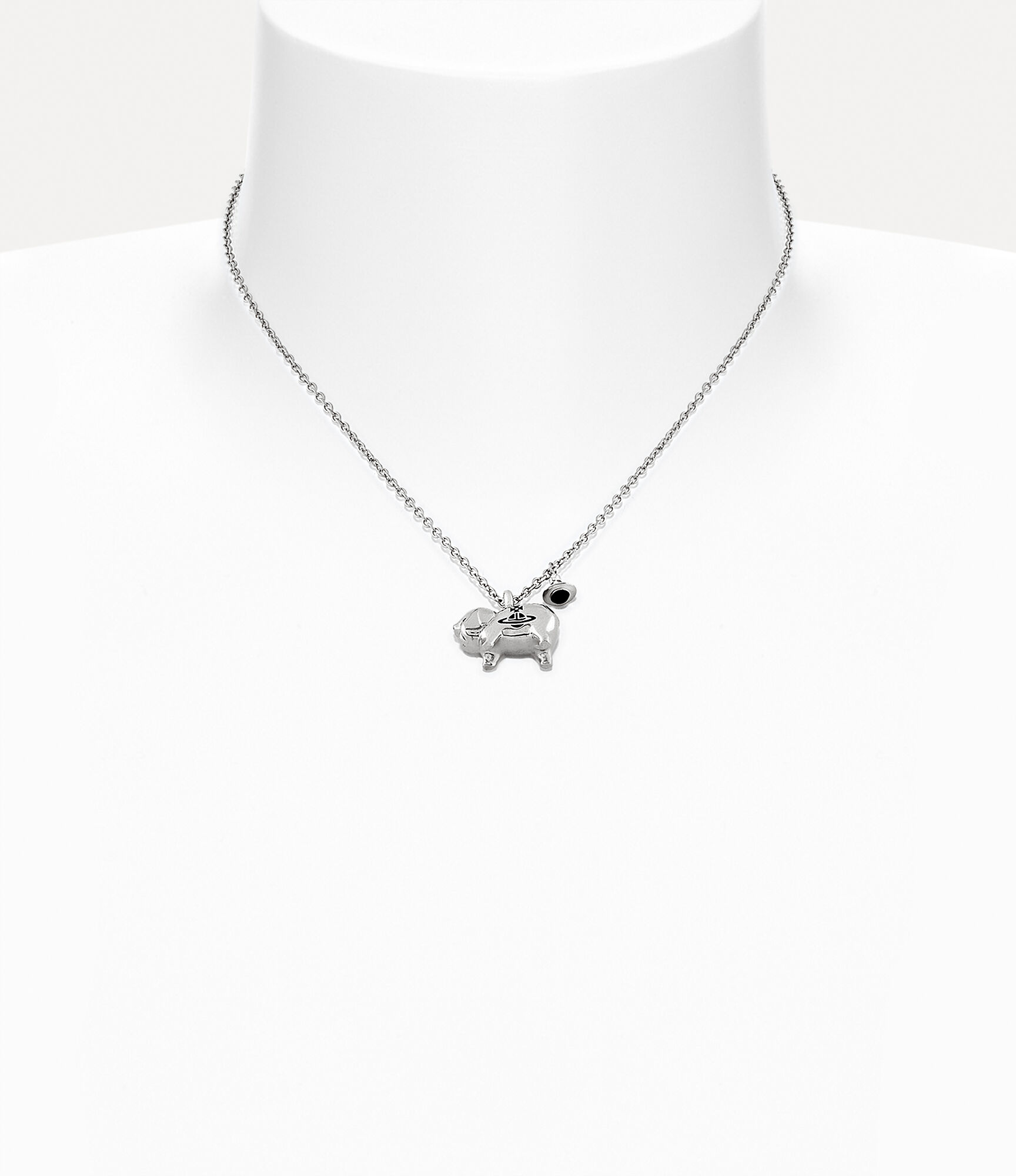 Juanita Pendant in PLATINUM-BLACK-Patina | Vivienne Westwood®