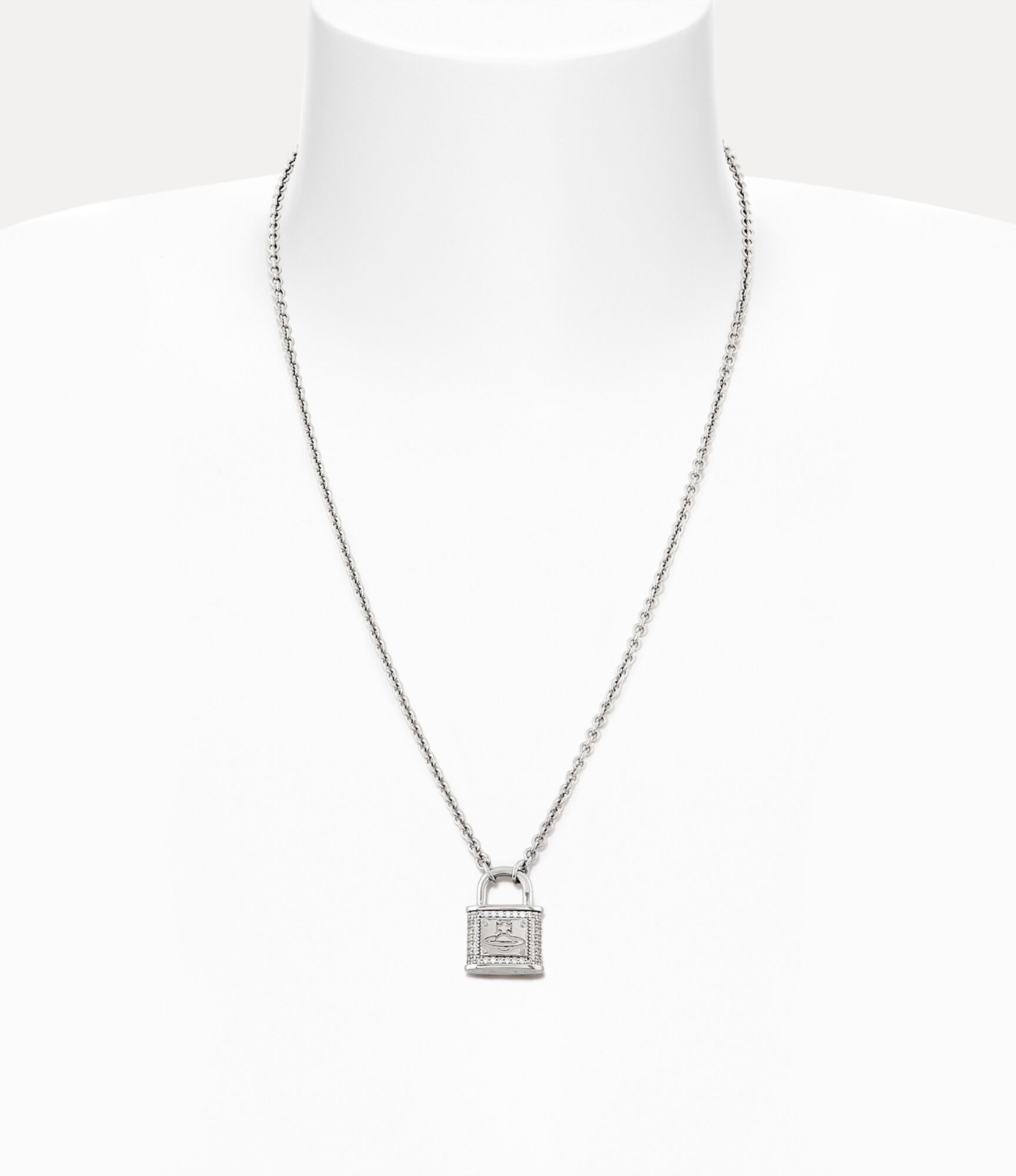 Man. Kika Pendant Necklace in  ruthenium-platinum-black-diamond-white-tanzanite | Vivienne Westwood®
