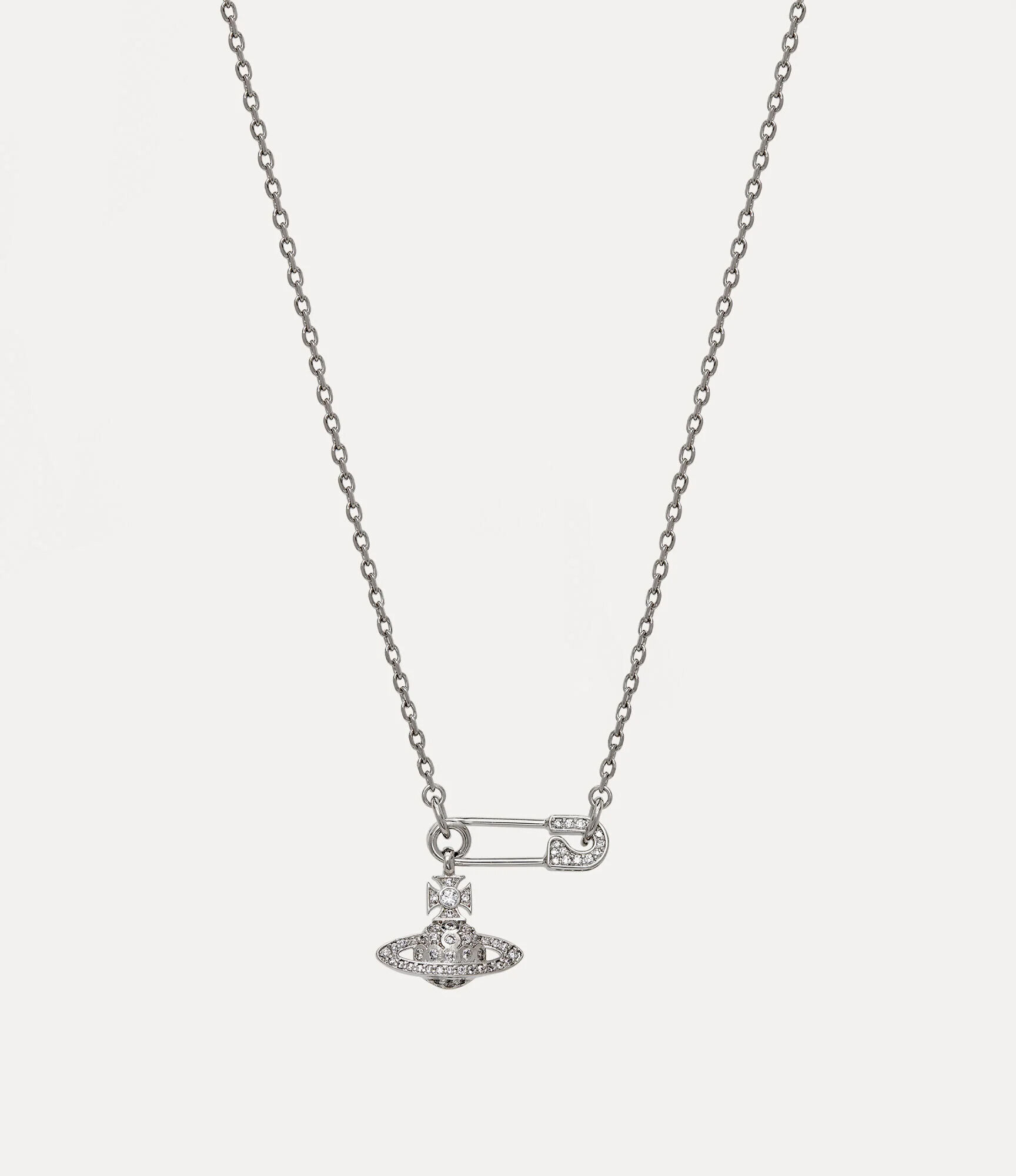 Lucrece pendant necklace in PLATINUM-WHITE-CZ | Vivienne Westwood®