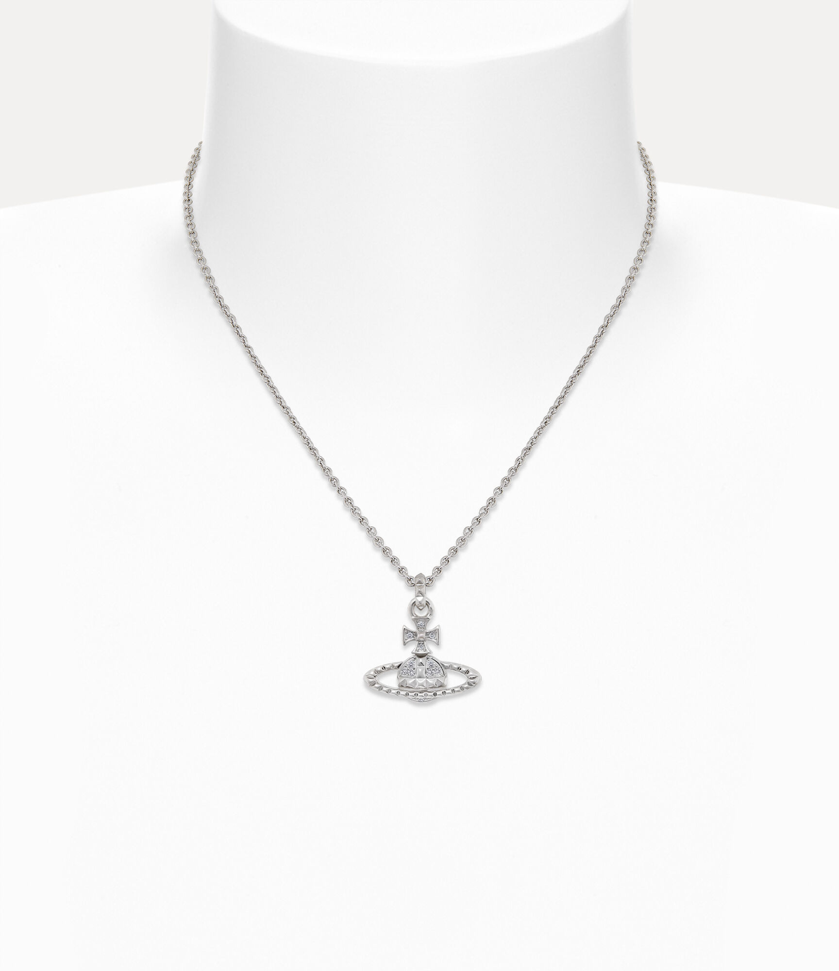 Mayfair Bas Relief Pendant Necklace（铑色/水晶） | Vivienne Westwood®