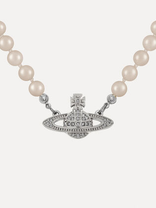 Man. Mini Bas Relief Pearl Necklace