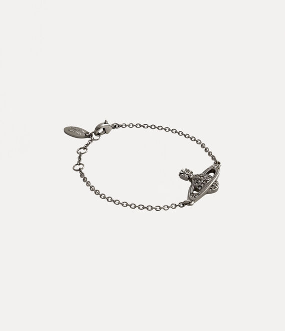 Vivienne Westwood Mini Bas Relief Chain Bracelet In Black