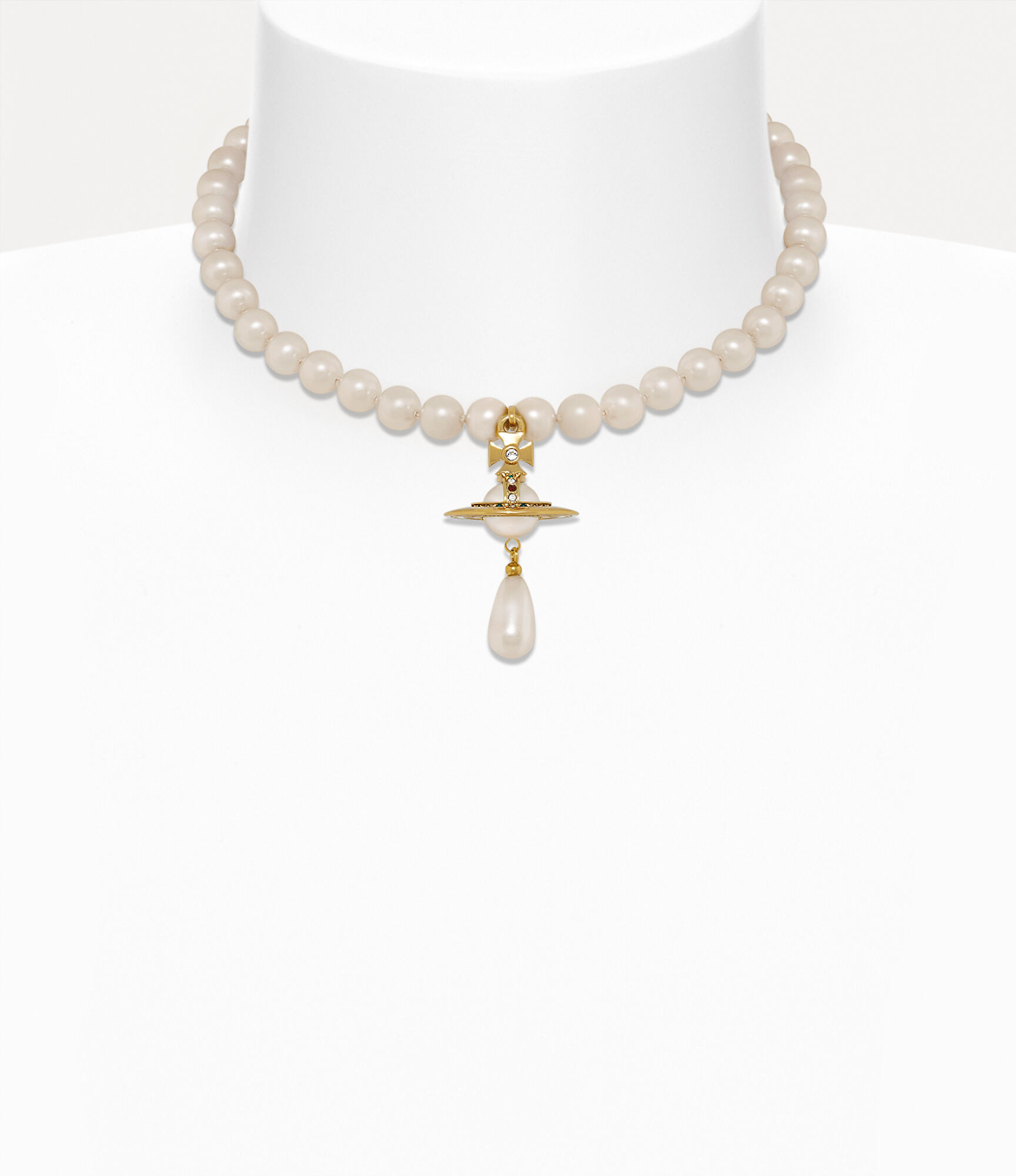 Pearl & 18k Gold-Plated Layered Drop Choker Necklace | Necklace, Choker  necklace, Chokers