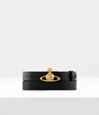 Vivienne Westwood Vivienne Westwood Brass Knuckle Orb Leather Belt