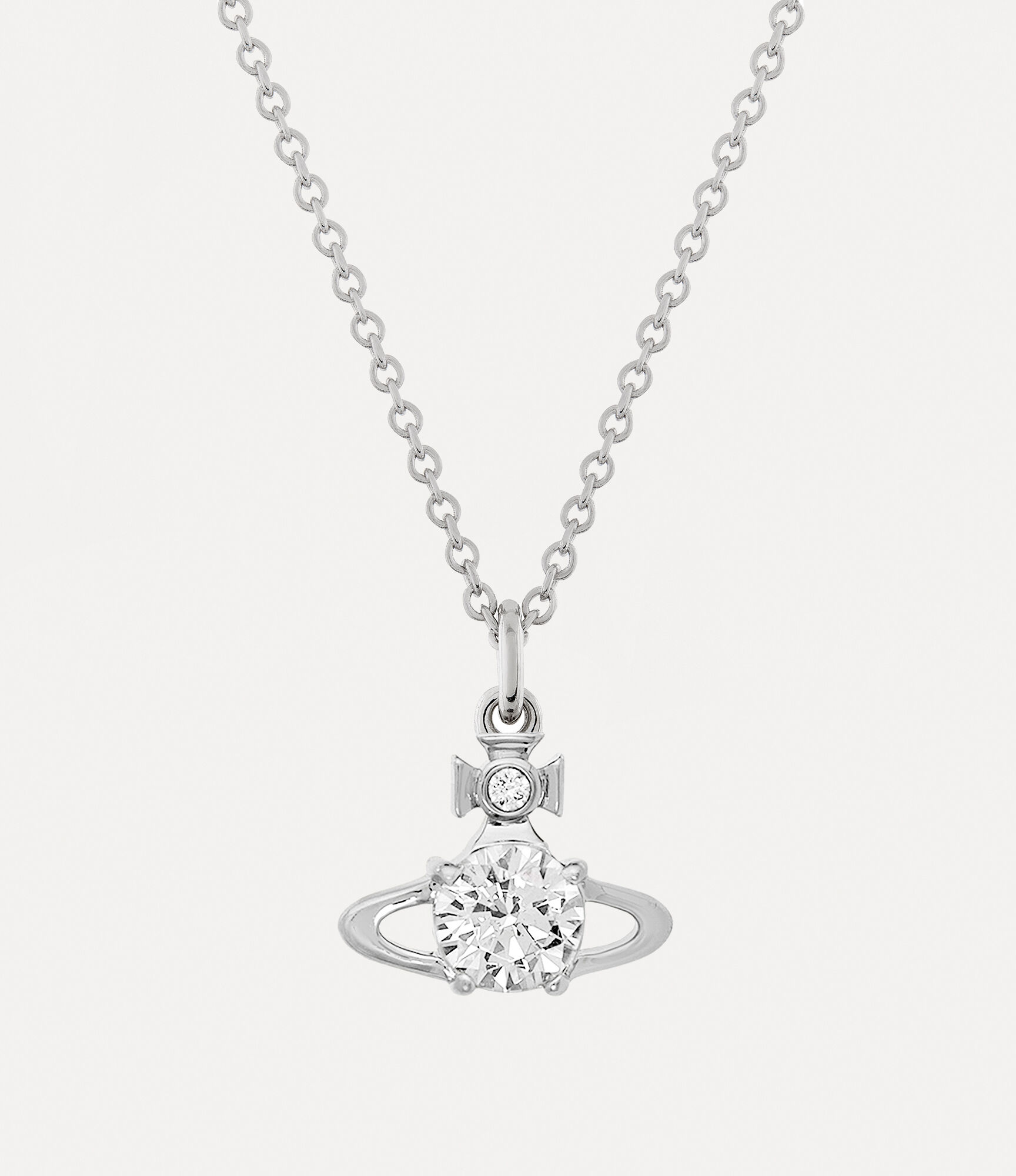 Reina Pendant in platinum-white-cz | Vivienne Westwood®