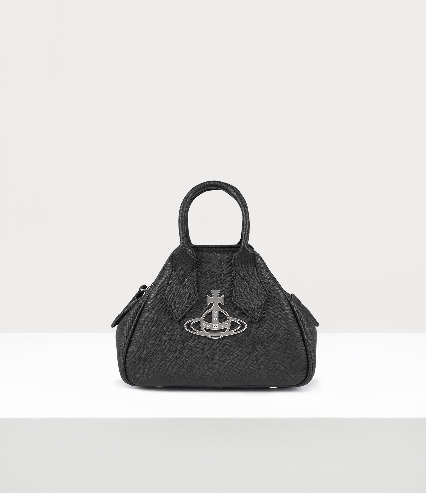 Saffiano Mini Yasmine Bag in BLACK | Vivienne Westwood®