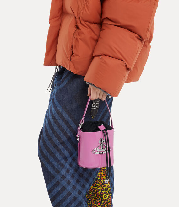 Daisy Small Drawstring Bucket Bag in PINK | Vivienne Westwood®