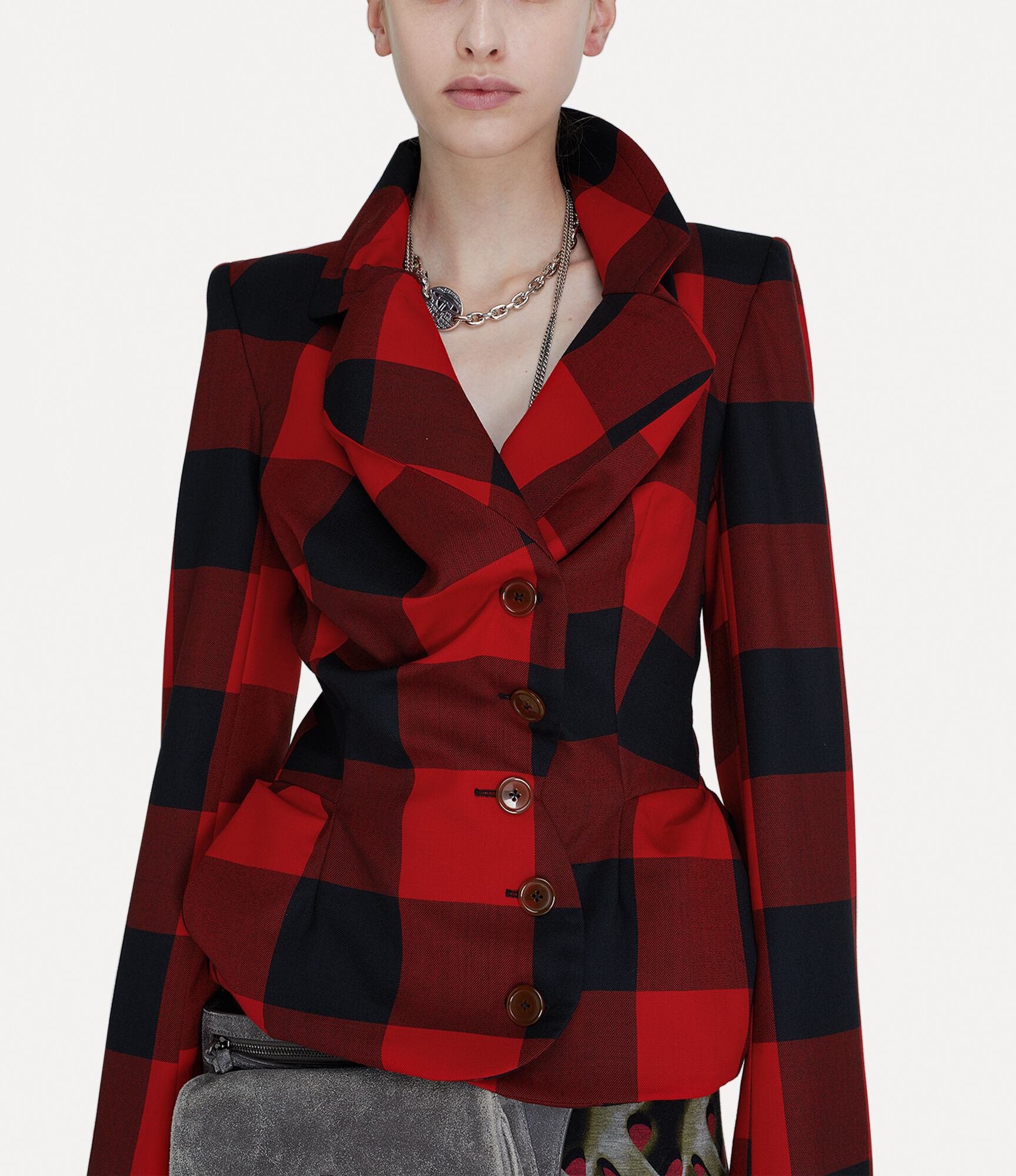 Drunken Tailored Jacket in RED-BLACK | Vivienne Westwood®