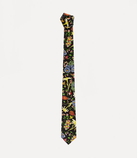 Vivienne Westwood Tie Cm.7 Folk Flower In Black