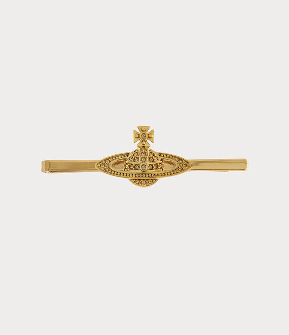 Vivienne Westwood Mini Bas Relief Tie Clip In Gold
