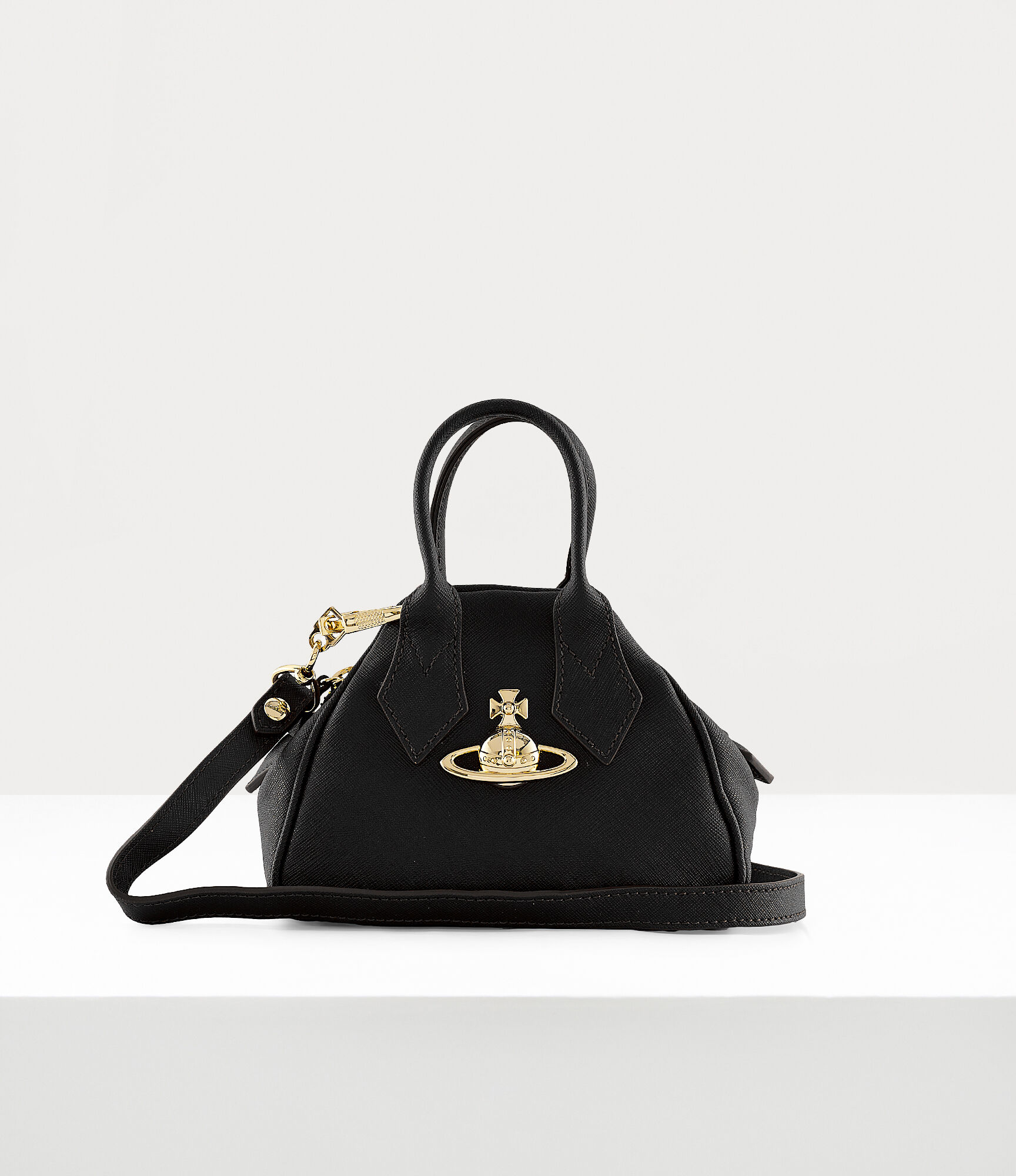 Saffiano Mini Yasmine handbag（黑色） | Vivienne Westwood®