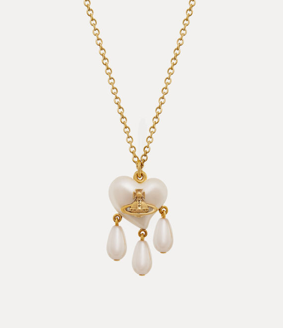 Shop Vivienne Westwood Sheryl Pendant In Gold-creamrose-pearl