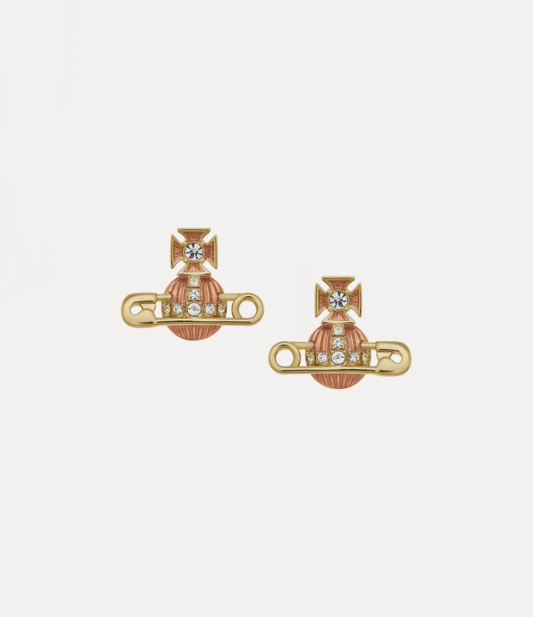 VIVIENNE WESTWOOD SMALL NEO BAS RELIEF EARRINGS PINK GOLD PINK ONLINE –  Parlour X