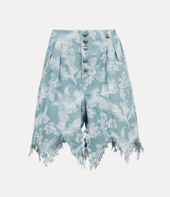 Vivienne Westwood Distressed Romario Shorts In Blue-coral