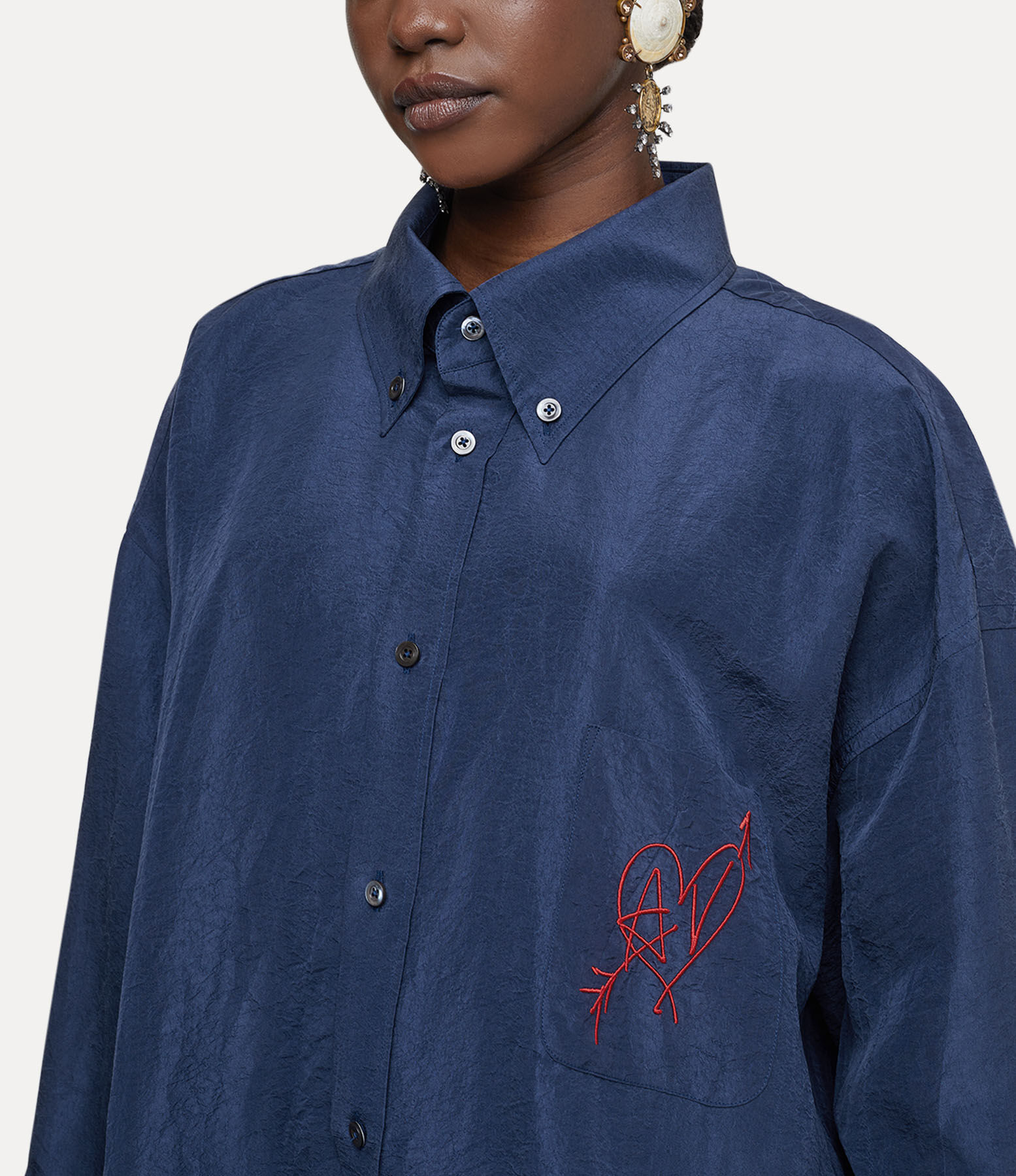 Oversized Shirt in SLATE-BLUE | Vivienne Westwood®
